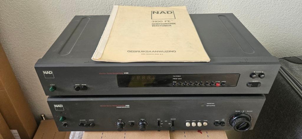 NAD Hifi Set: Tuner 4100, Versterker 3100, Gebruikt, Tuner of Radio, Losse componenten, Ophalen