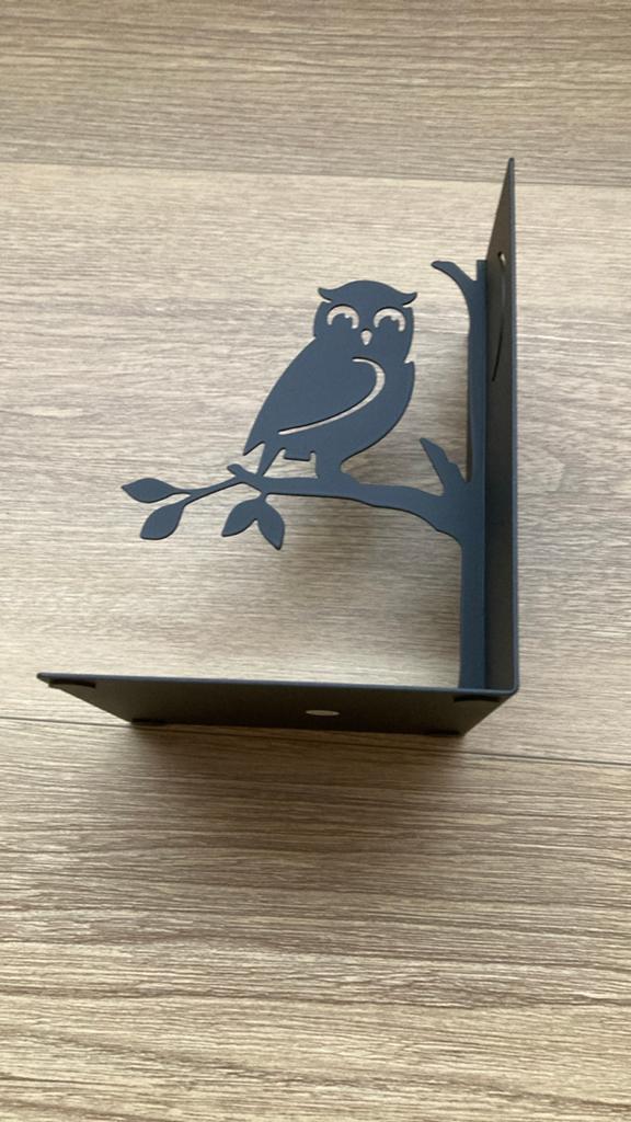 Nieuwe Boekensteun met Uil Design - Metaal Zwart, Ophalen of Verzenden, Nieuw