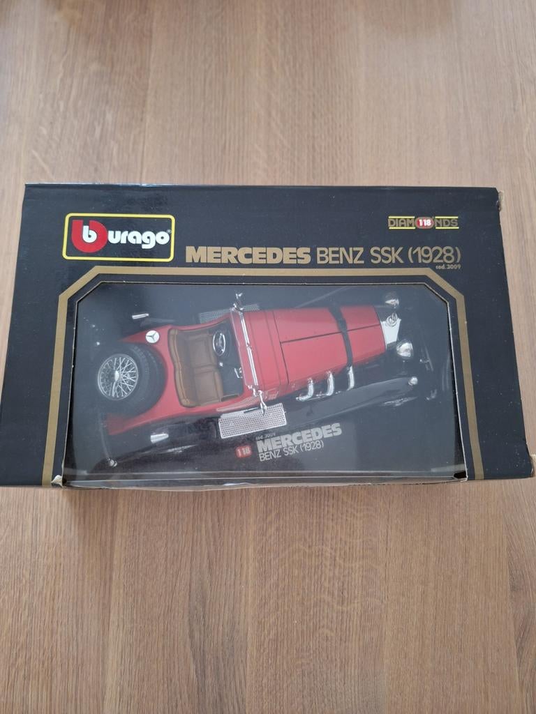 Burago Mercedes Benz SSK (1928) - Schaalmodel 1:18, Ophalen of Verzenden