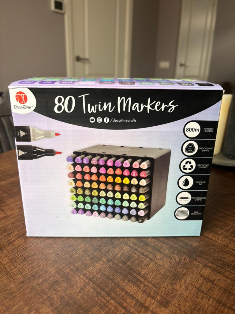 DecoTime 80 Twin Markers - in doos, Ophalen, Zo goed als nieuw, Potlood of Stift