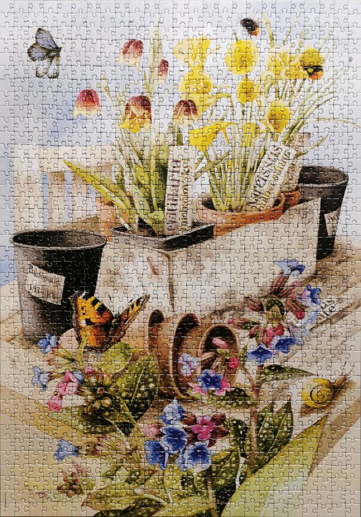 Heye puzzle – Marjolein Bastin – Flowerbox – 1000 stukjes, Hobby en Vrije tijd, Ophalen of Verzenden, 500 t/m 1500 stukjes, Gebruikt