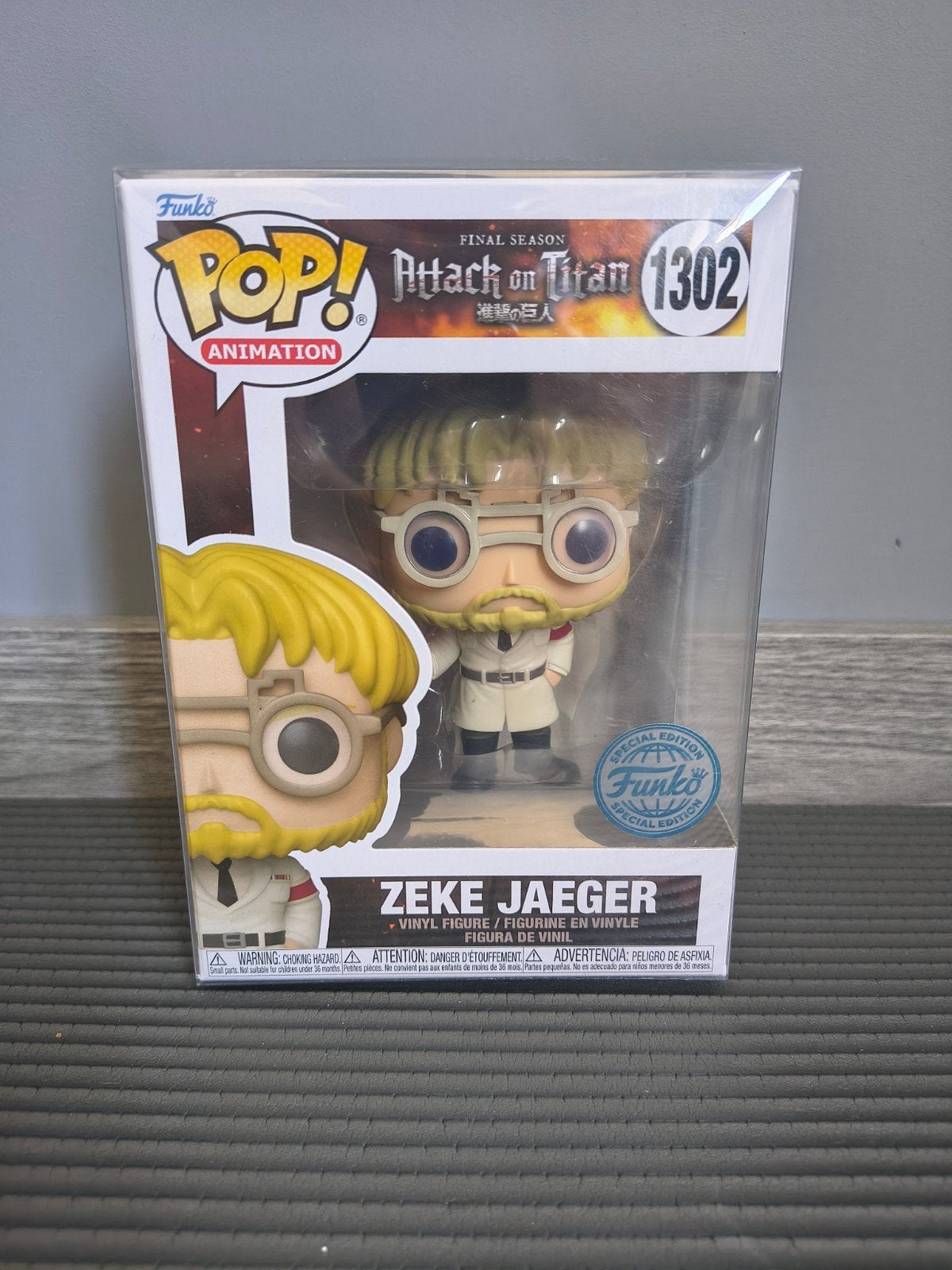 Funko Pop! Zeke Jaeger #1302 Attack on Titan + Protector, Ophalen of Verzenden, Nieuw