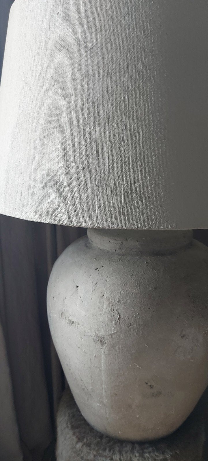 Grote stenen kruiklamp, Ophalen, Gebruikt, Steen/keramiek