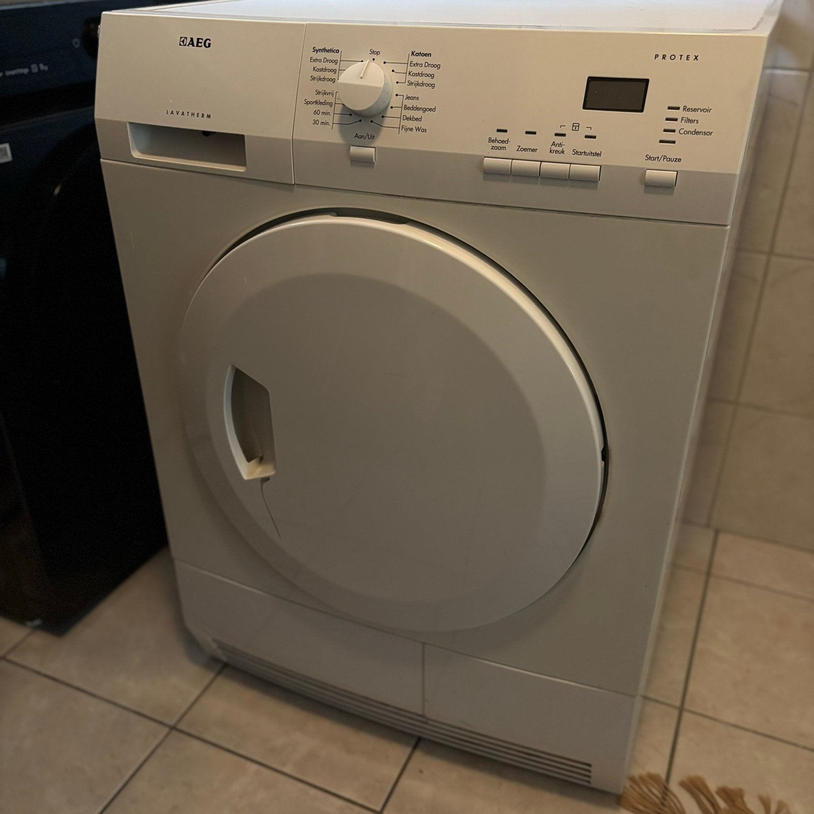Goed werkende AEG Lavatherm Protex Droger, Ophalen, Gebruikt, Voorlader, Anti-kreukfase