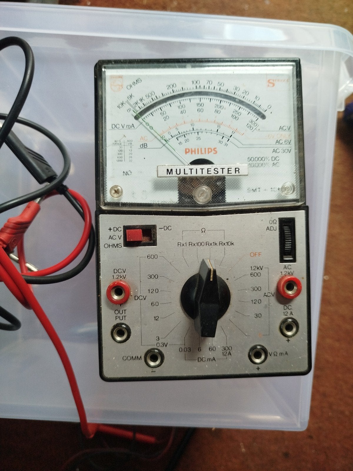Vintage Philips Multimeter - Analoge Multitester, Doe-het-zelf en Verbouw, Ophalen of Verzenden, Gebruikt, Multimeter