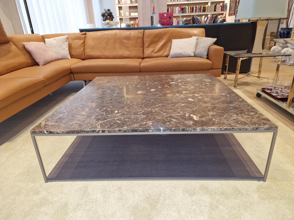 Unieke marmeren salontafel maatwerk Michel Denolf, Huis en Inrichting, Tafels | Salontafels, Ophalen, 100 tot 150 cm, 50 tot 100 cm
