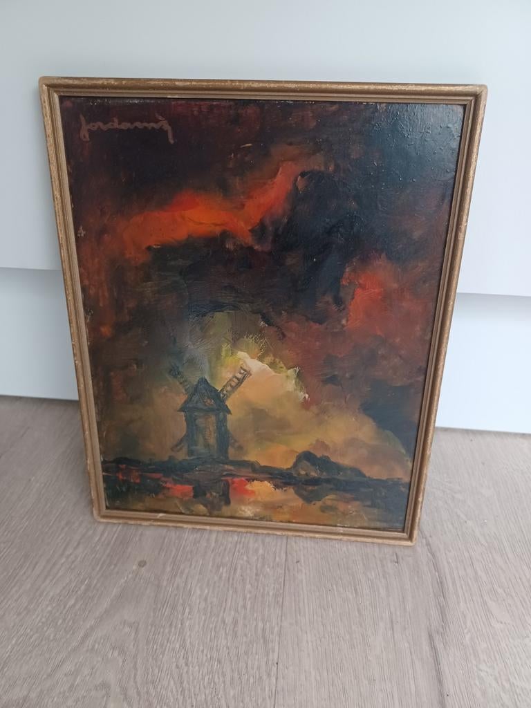 Leo Jordaens,  molen, Antiek en Kunst, Kunst | Schilderijen | Klassiek, Ophalen