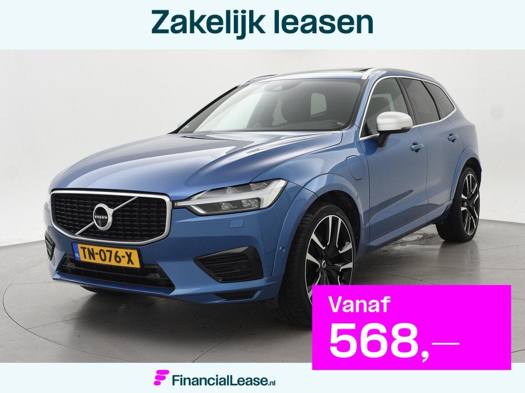 Volvo XC60 2.0 T8 T.E. 390 PK AWD R-DESIGN + BOWERS & WILKIN, Gebruikt, Euro 6, 4 cilinders, Blauw