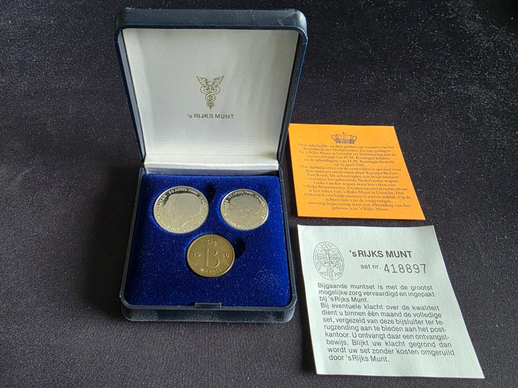 Muntset troonafstand Juliana, Postzegels en Munten, Ophalen of Verzenden, Koningin Juliana