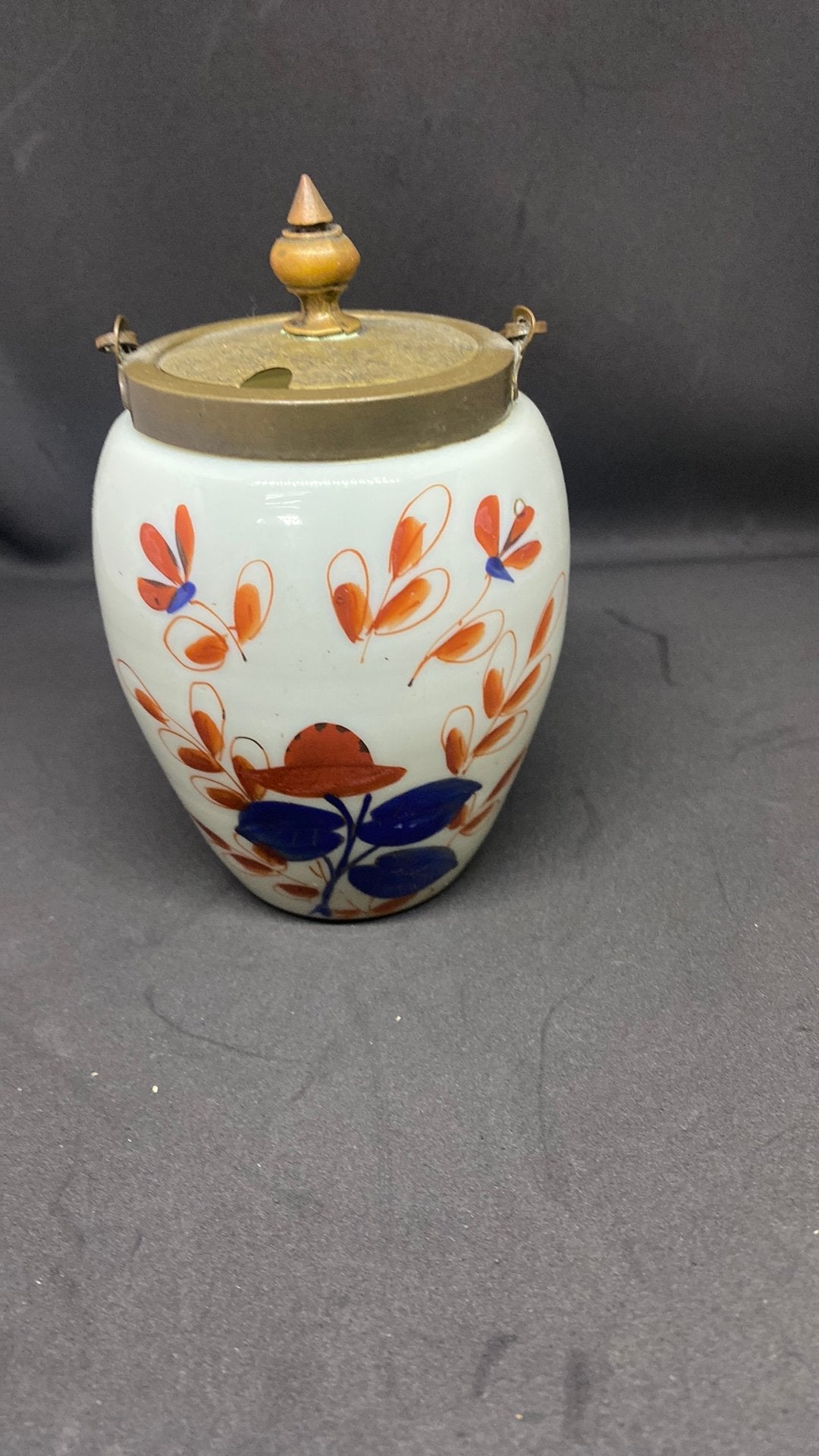 Oude mosterd jar opaline japans Imari, Ophalen of Verzenden