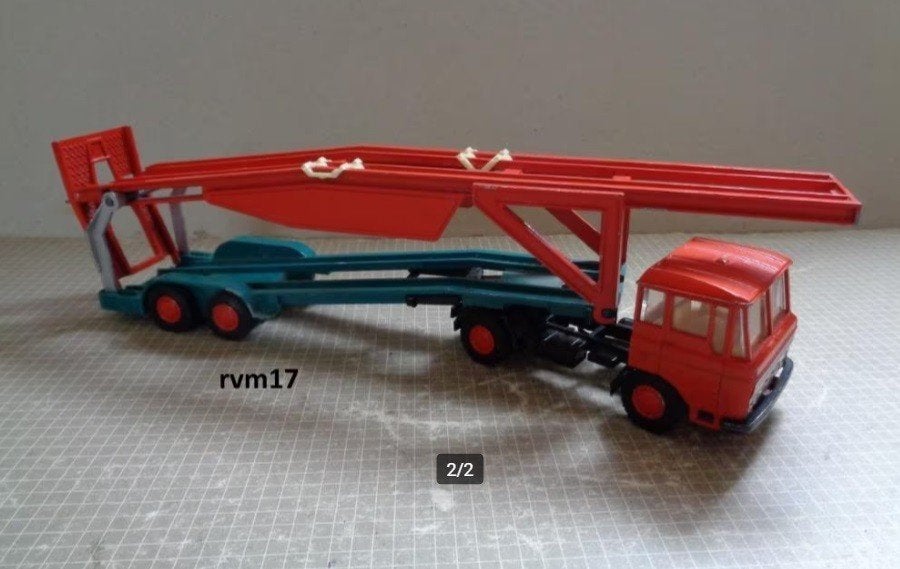 lion daf 2600 auto transporter, Ophalen of Verzenden, Zo goed als nieuw, Bus of Vrachtwagen, Lion Toys