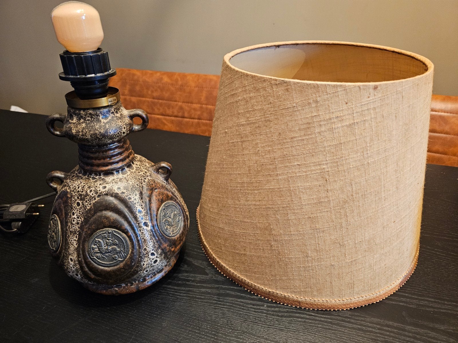 Vintage Tafellamp W. Goebel KG Pan West-Germany, Ophalen of Verzenden