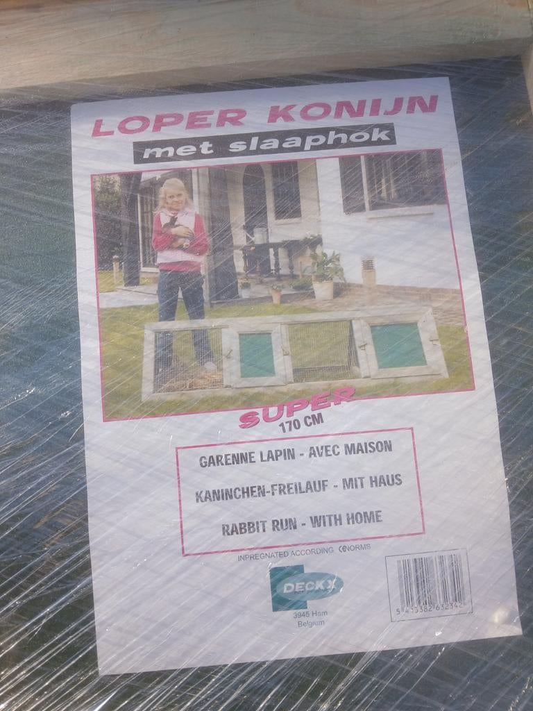 Konijnen ren buiten, Ophalen, 110 cm of meer, 60 tot 90 cm, Nieuw