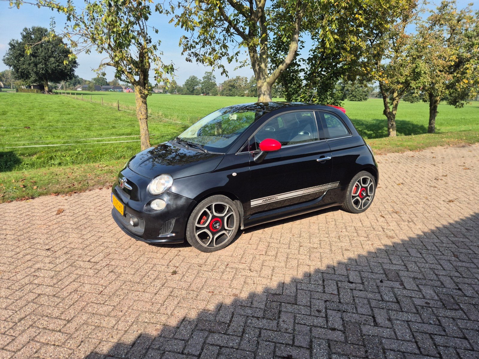 Fiat 500 1.2 2008 Zwart / lage KM / New APK, Voorwielaandrijving, 1242 cc, 4 cilinders, 840 kg