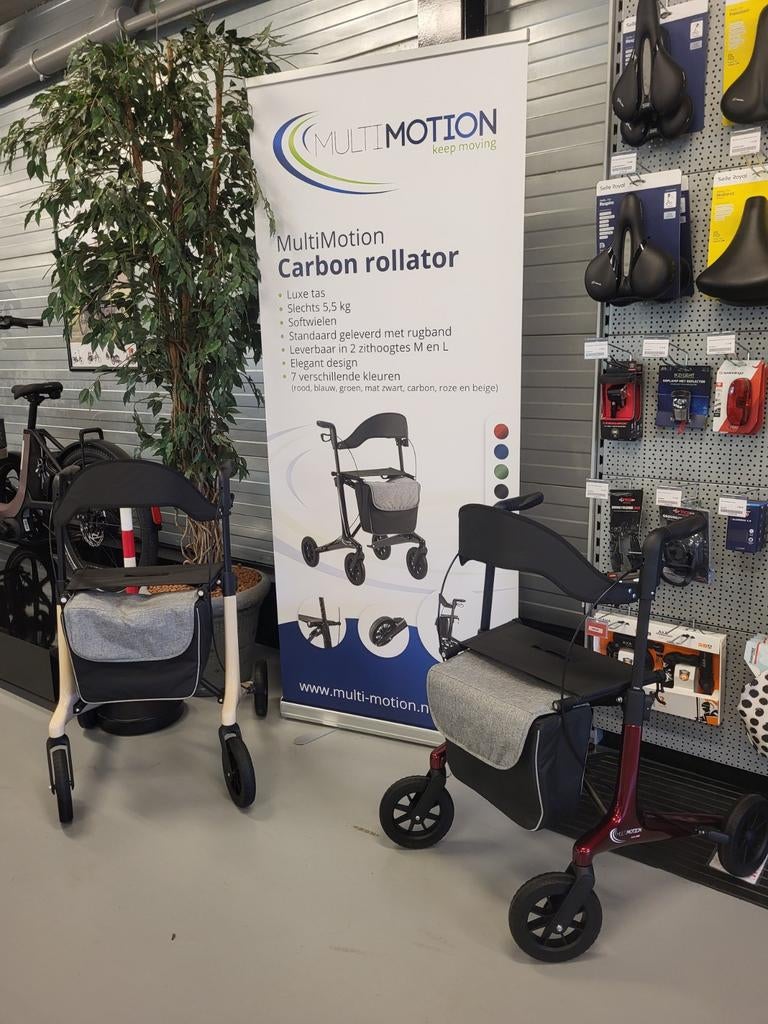 Rollators van MultiMotion lichtgewicht  carbon rollator., Diversen, Verpleegmiddelen, Ophalen of Verzenden