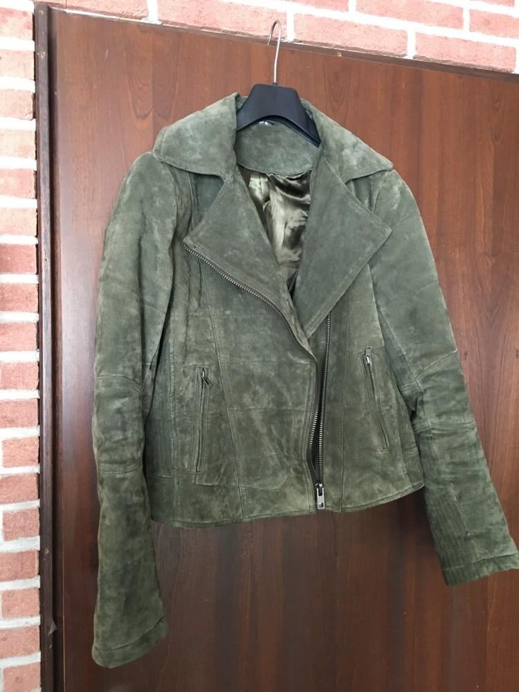 Groen suede jasje, Zo goed als nieuw, Jasje, Groen, Ophalen