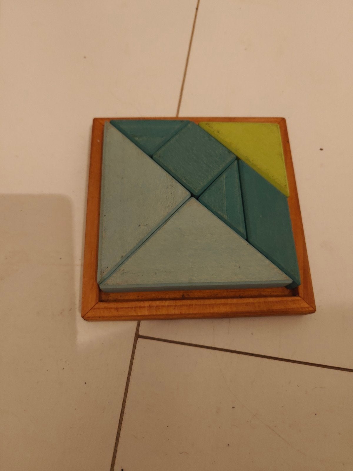 Grimms Tangram puzzel met ideeënboekje, Ophalen, Gebruikt, Puzzelen