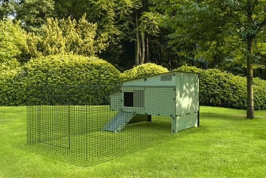 Kunststof Kippenhok - Nestera Aspen 10 | Met 3 meter ren, Ophalen of Verzenden, Nieuw, Kippenhok of Kippenren