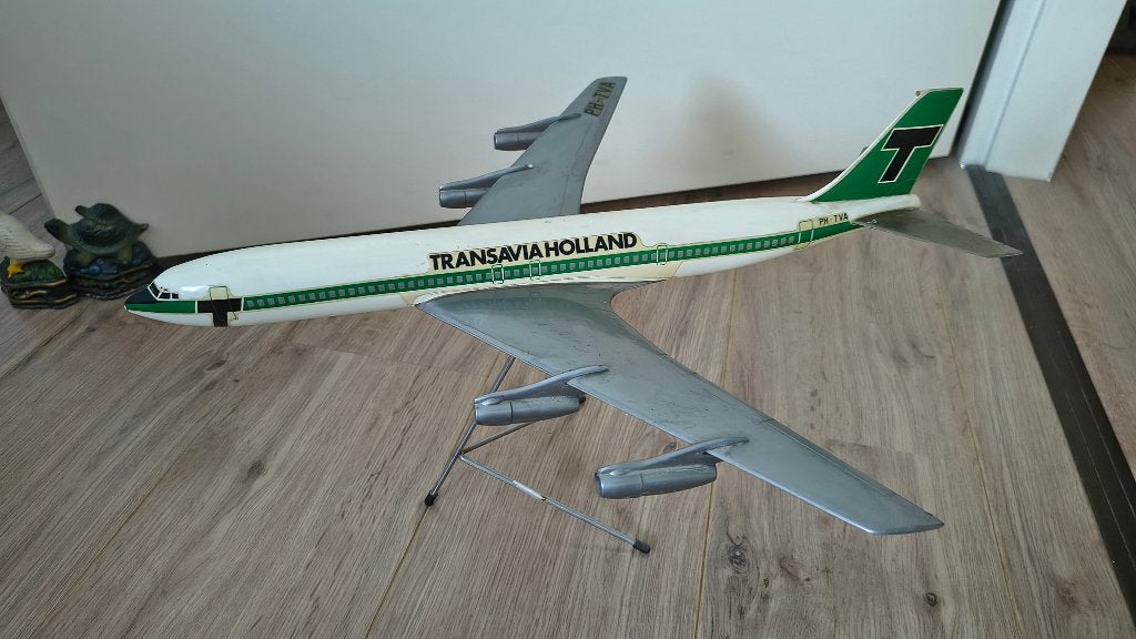 Transavia Holland model Boeing 707 - PH-TVA, Overige merken, 1:72 tot 1:144, Gebruikt, Ophalen of Verzenden
