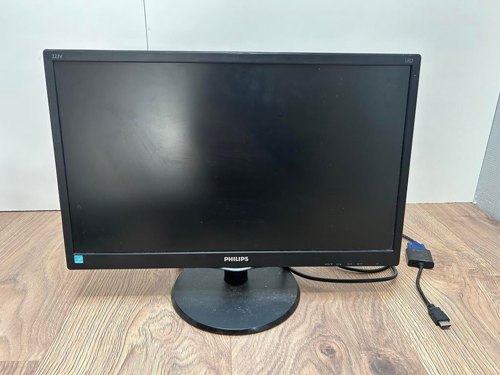 Philips 223V LED Monitor - Full HD, Computers en Software, Monitoren, Gebruikt, 60 Hz of minder, HDMI, VGA, LED, Full HD, 5 ms of meer