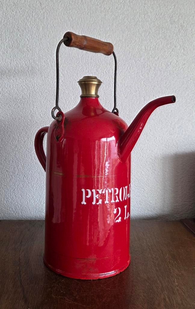 Emaille petroleum 2L kan, Antiek en Kunst, Antiek | Emaille, Ophalen of Verzenden