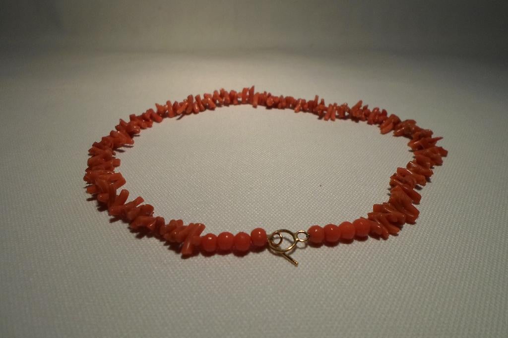Bloedkoraal Ketting Kapittel Slot Goud, Ophalen of Verzenden, Goud, Ketting