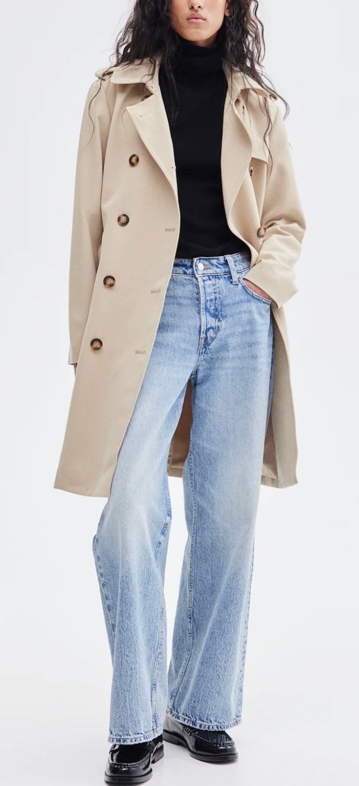 H&M Trenchcoat beige maat 40 - nieuw, Ophalen of Verzenden, Nieuw, Maat 38/40 (M), Beige