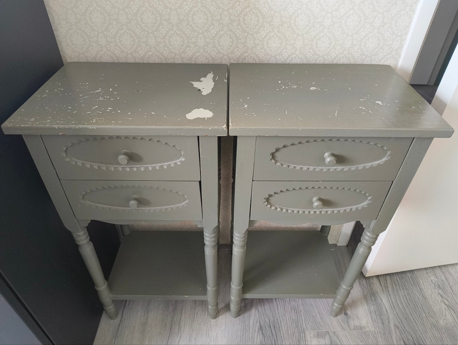 nachtkastjes 2, Ophalen, Gebruikt, Minder dan 45 cm, 55 tot 70 cm