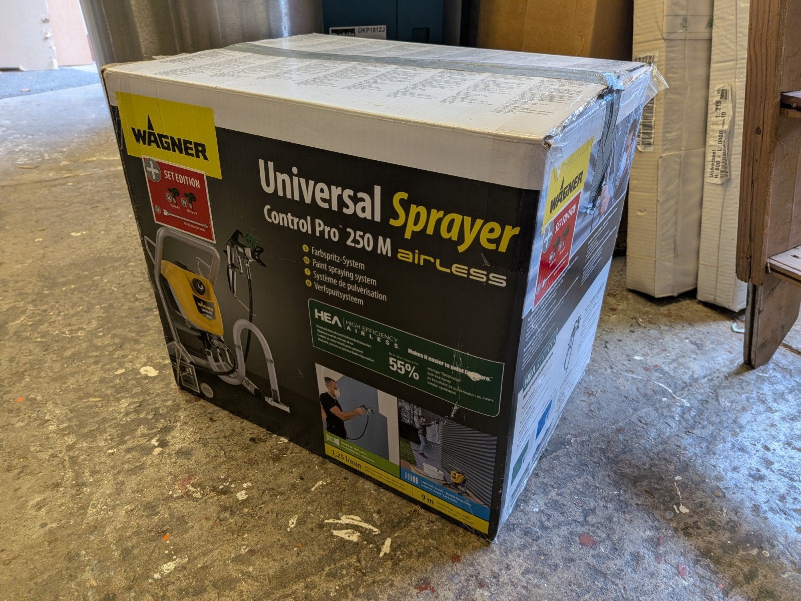 Wagner Control Pro 250 M Airless verfspuit, Ophalen of Verzenden, Zo goed als nieuw, Verfspuit of Verfpomp