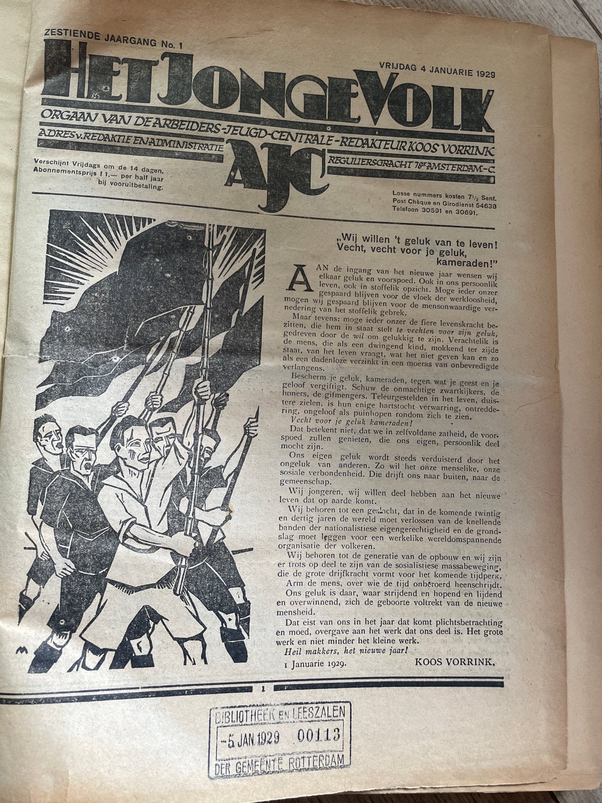 Het Jonge Volk - Vrijdag 4 Januari 1929, Ophalen of Verzenden, Gelezen, Krant