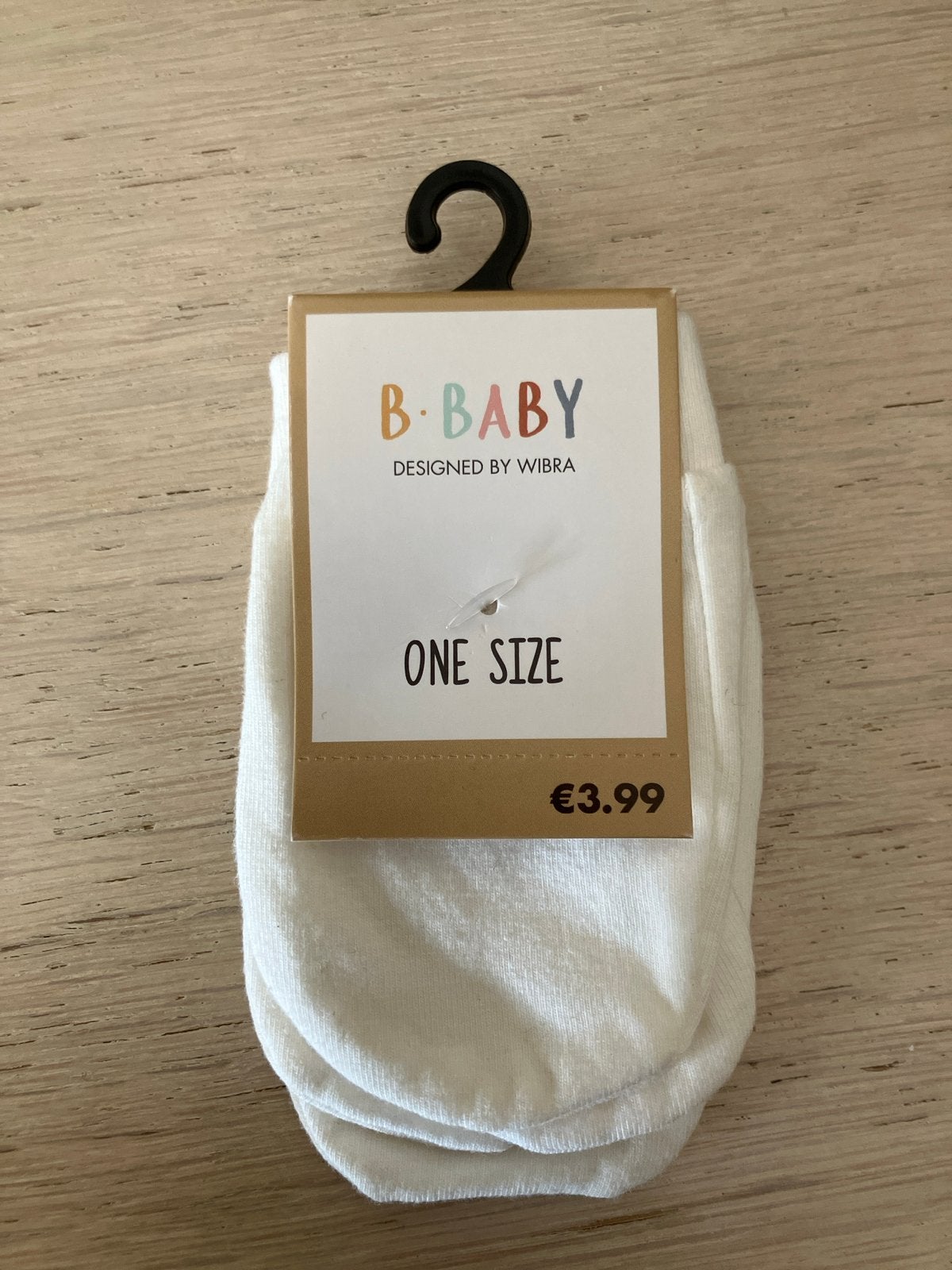 Witte babywantjes - B.BABY by Wibra - One Size, Verzenden, Nieuw, Jongetje of Meisje