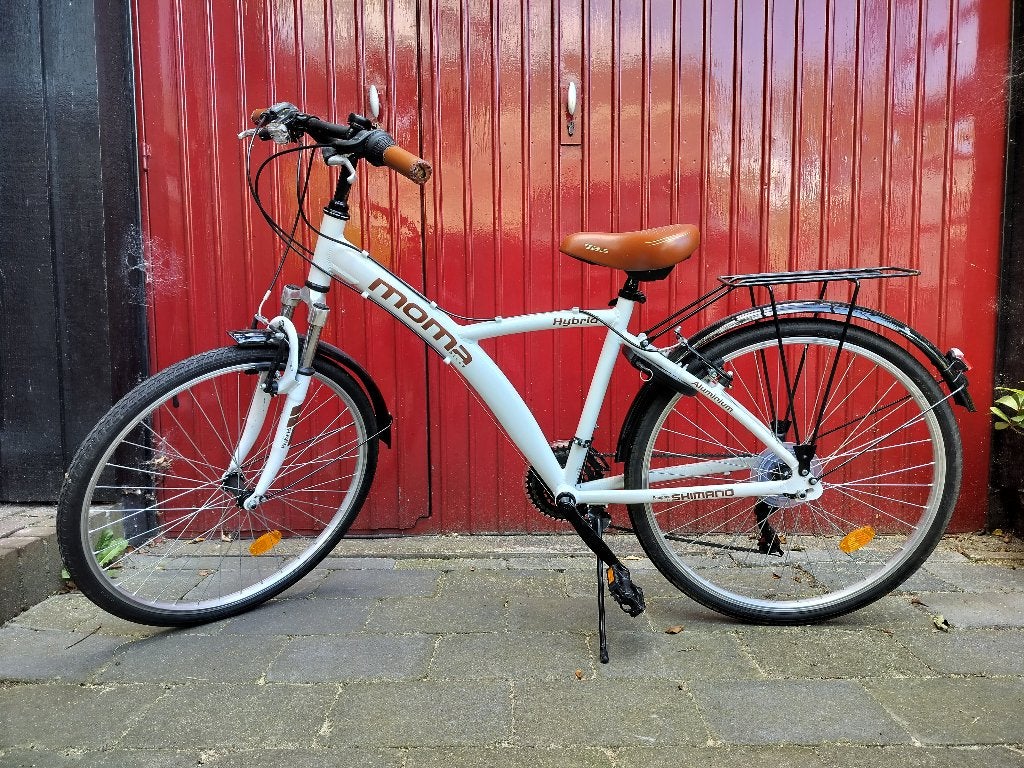 Moma witte kinderfiets 26 inch, Fietsen en Brommers, Gebruikt, Hardtail, 45 tot 49 cm, Ophalen