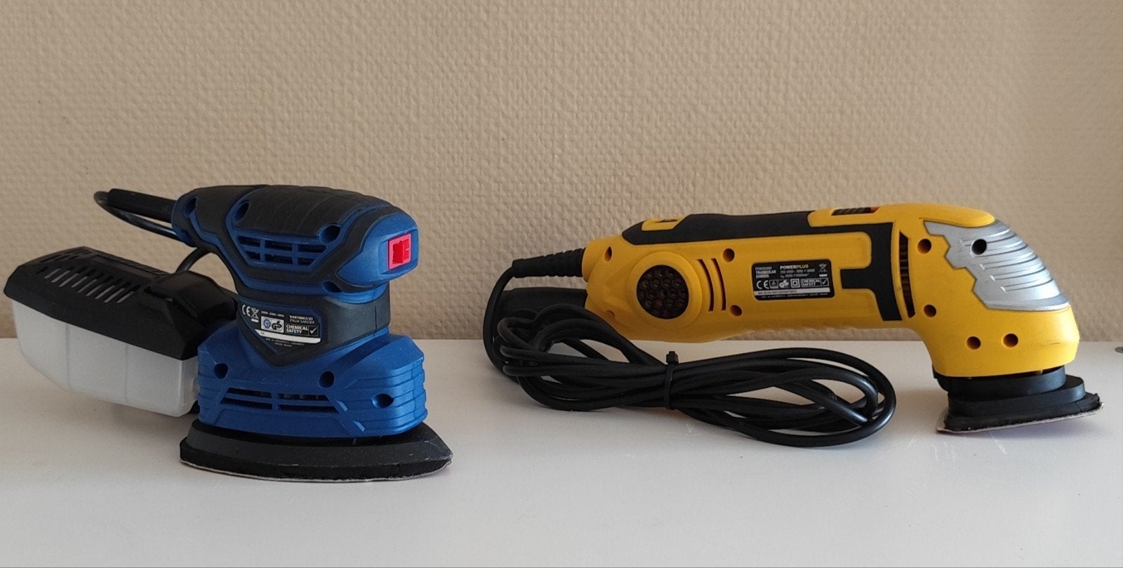 Varo en Powerplus Schuurmachines inclusief schuurpad's ZGAN!, Ophalen of Verzenden, Zo goed als nieuw, Minder dan 600 watt, Overige typen