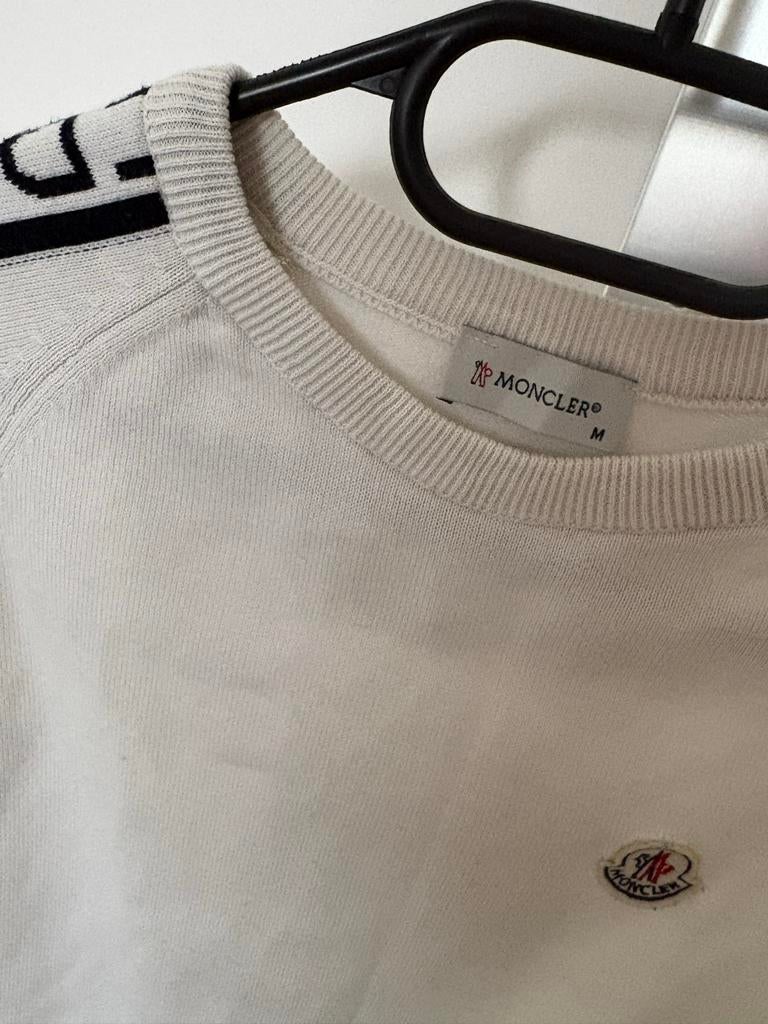 Moncler trui, Ophalen of Verzenden, Zo goed als nieuw, Maat 38/40 (M), Wit