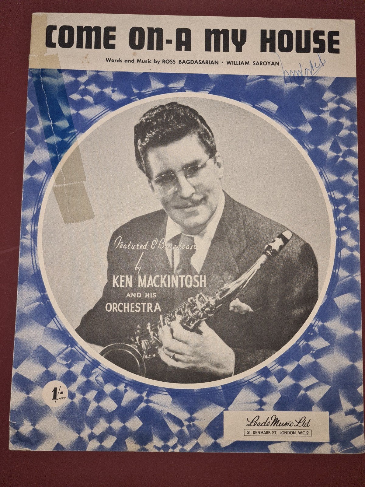Come On-A My House bladmuziek - Ken Mackintosh, Gebruikt, Piano, Overige soorten, Ophalen of Verzenden
