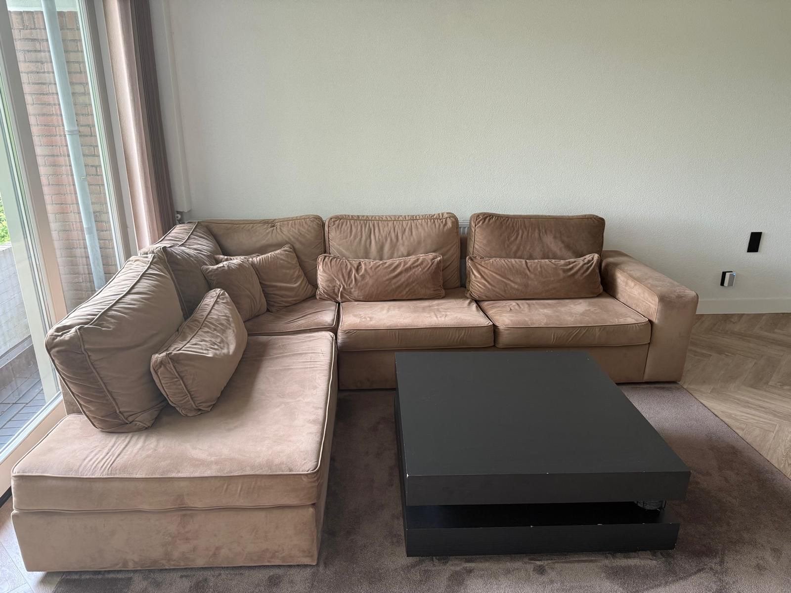 Comfortabele hoekbank ivm verhuizing moet de bank zo zsm weg, Ophalen, Gebruikt, Hoekbank, 300 cm of meer