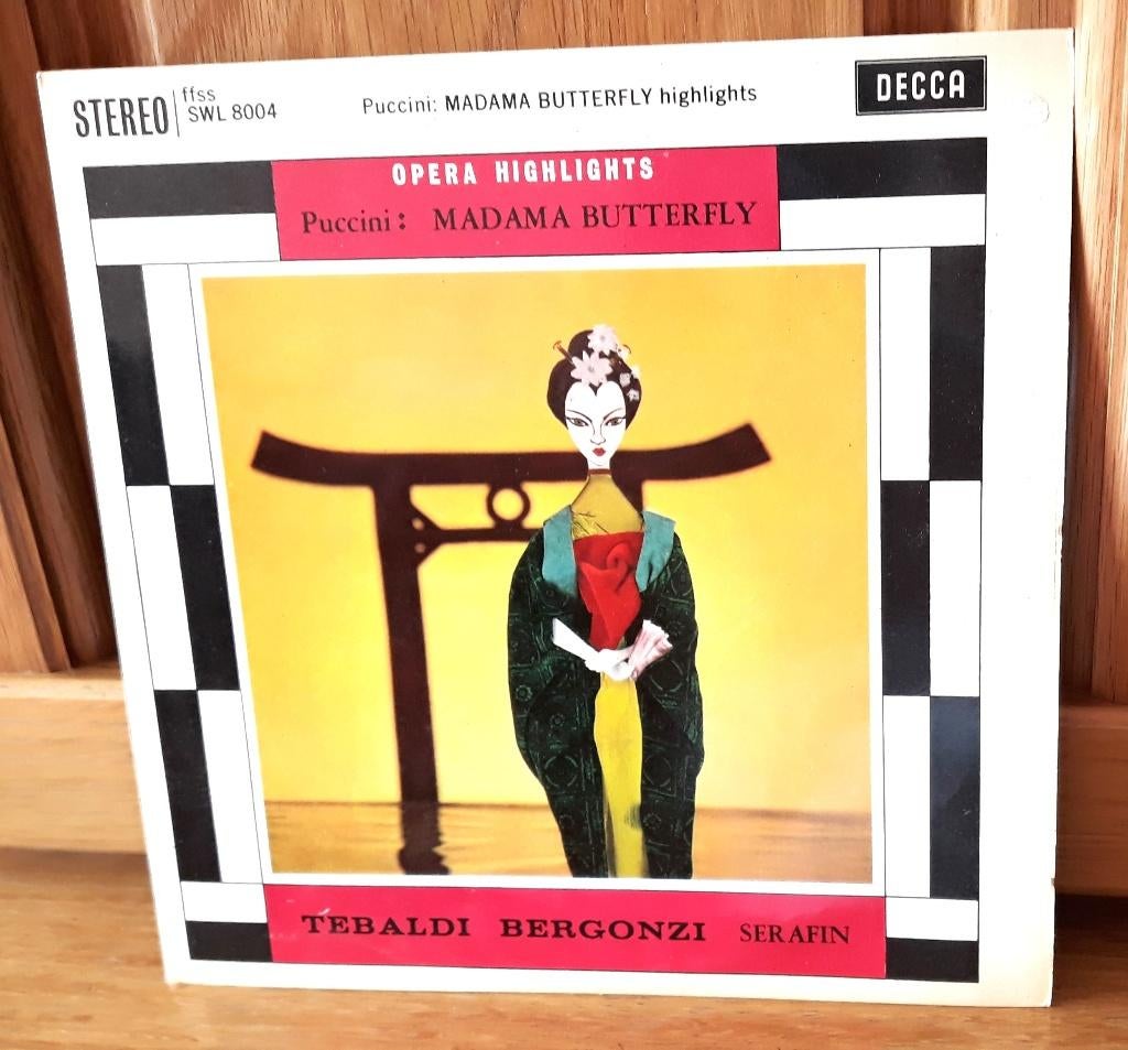 DECCA SWL 8004 - Highlights MADAMA BUTTERFLY - Tebaldi, 10 inch, Opera of Operette, Ophalen of Verzenden, Zo goed als nieuw