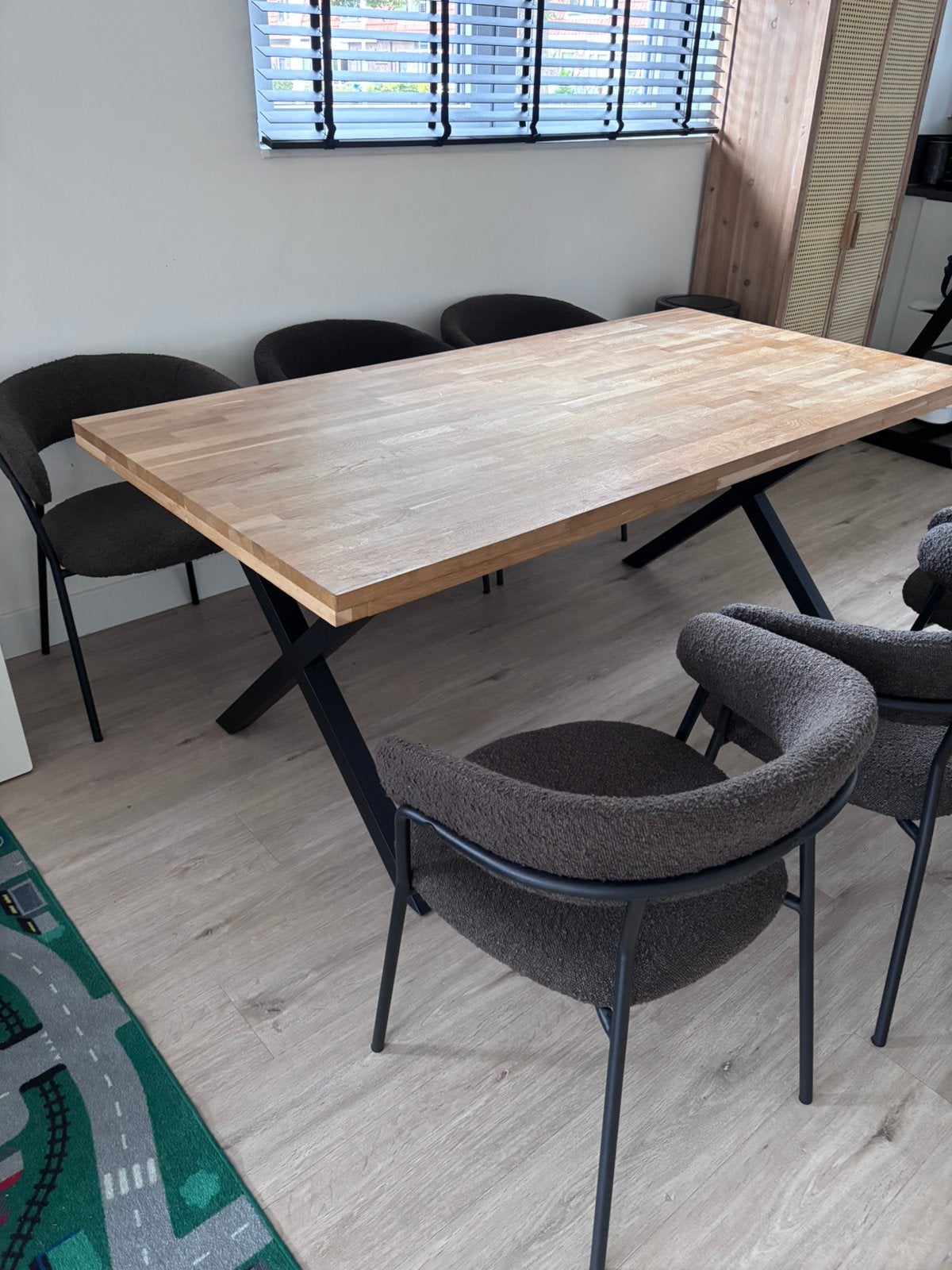 Woood eetkamertafel Tablo 200 x 90 cm, Ophalen, Eikenhout, 200 cm of meer, 50 tot 100 cm