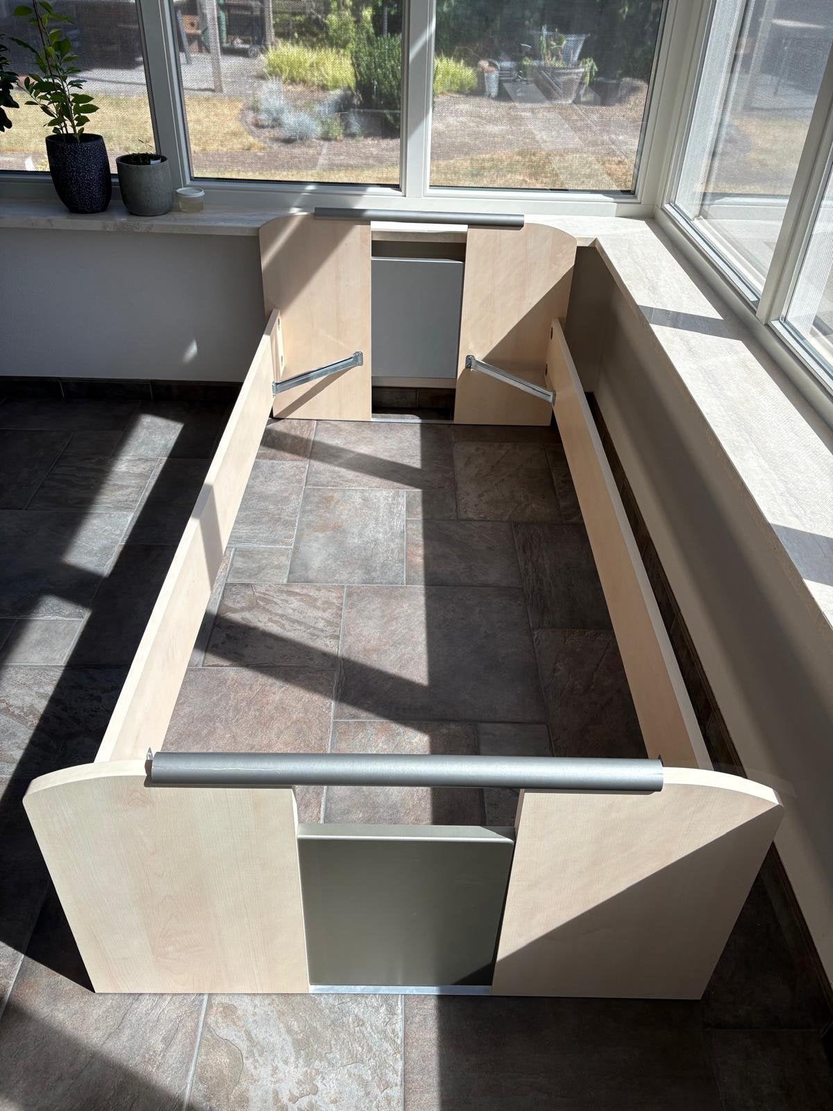 1-persoons ledikant 90x200, Huis en Inrichting, Slaapkamer | Bedden, Ophalen, Gebruikt, 90 cm, Eenpersoons