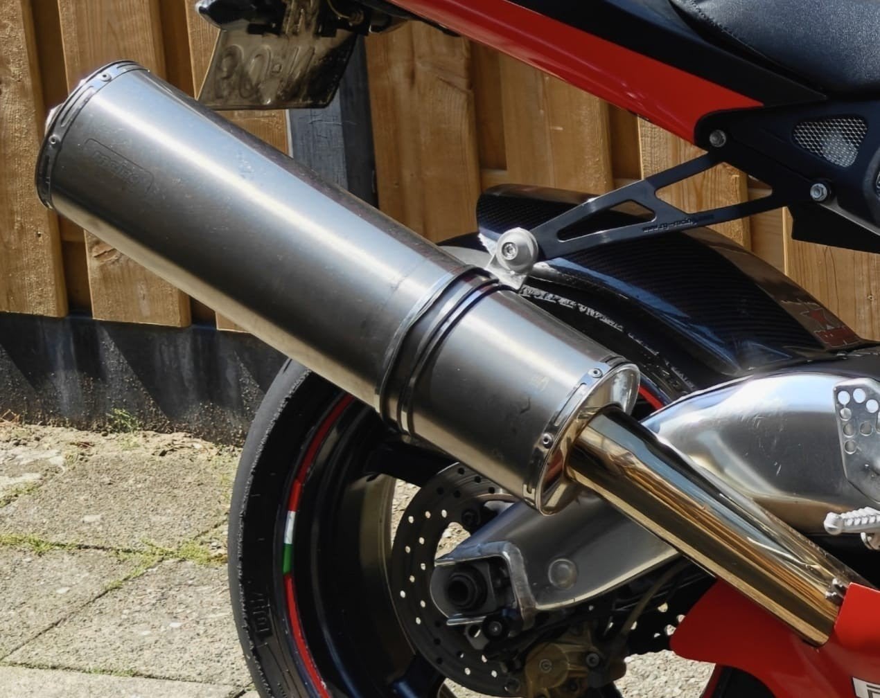 Aprilia rsv mille tuono racing titanium evo uitlaat demper, Motoren, Ophalen of Verzenden, Gebruikt