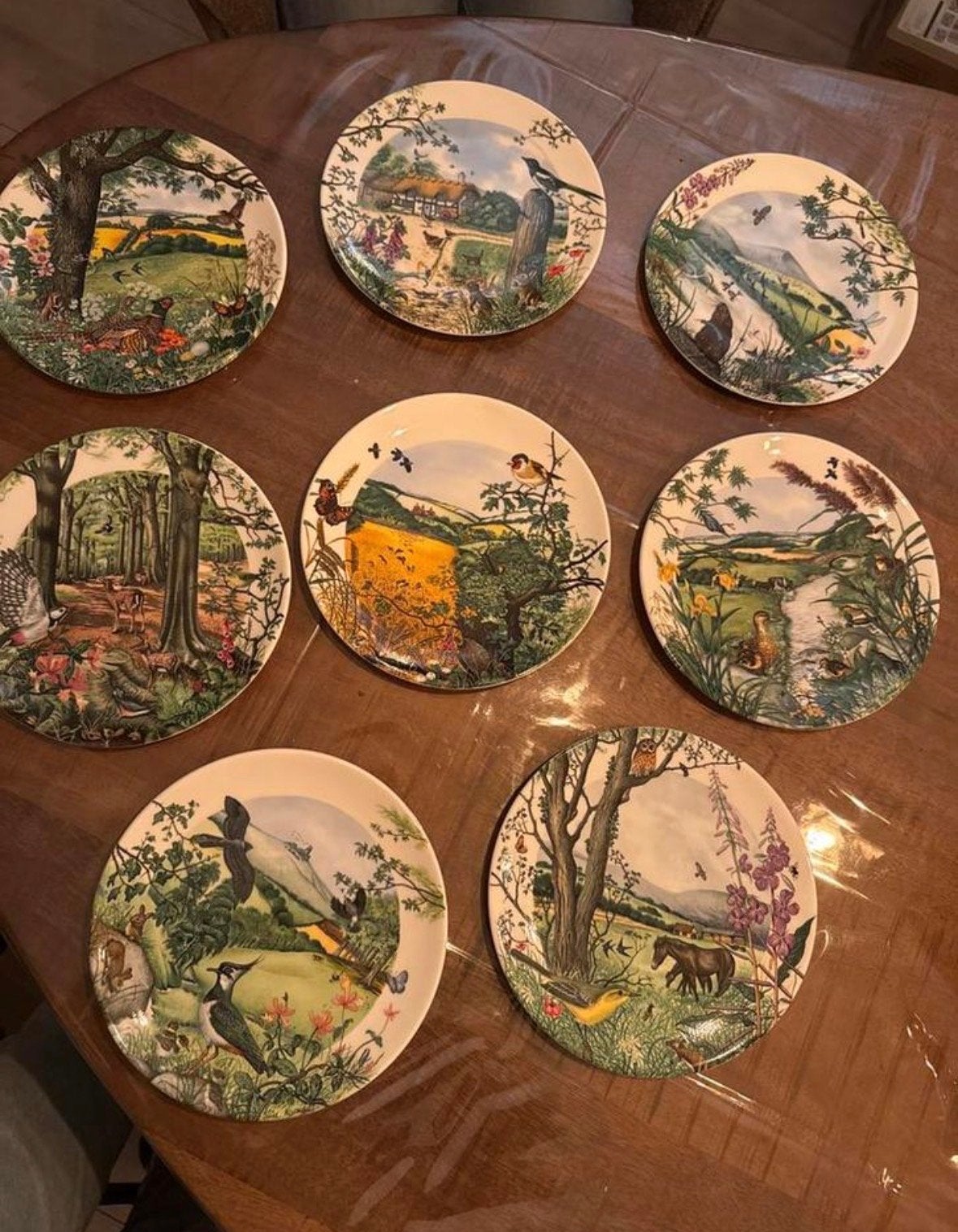 Set van 8 Bradford Exchange decoratieve borden, Ophalen of Verzenden