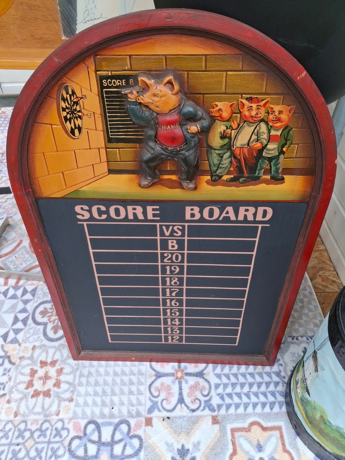 antiek dart scorebord, Ophalen of Verzenden