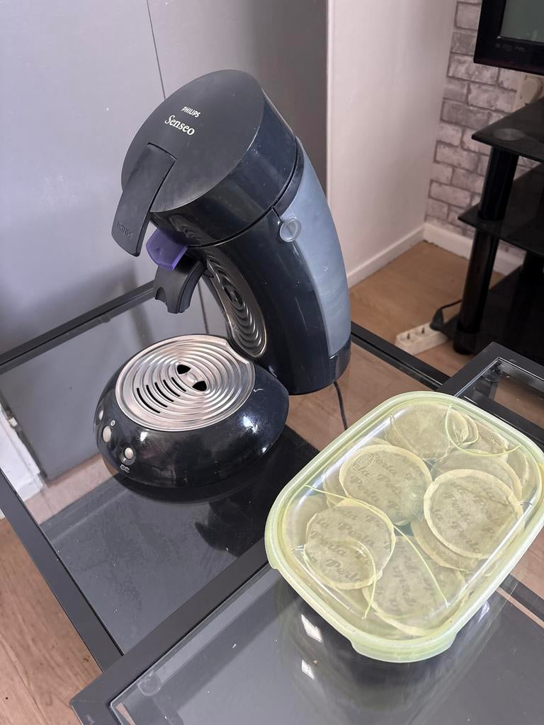 Senseo apparaat + bakje vol Perla Regular koffiepads, Ophalen, Koffiepads en cups, Gebruikt, Koffiemachine