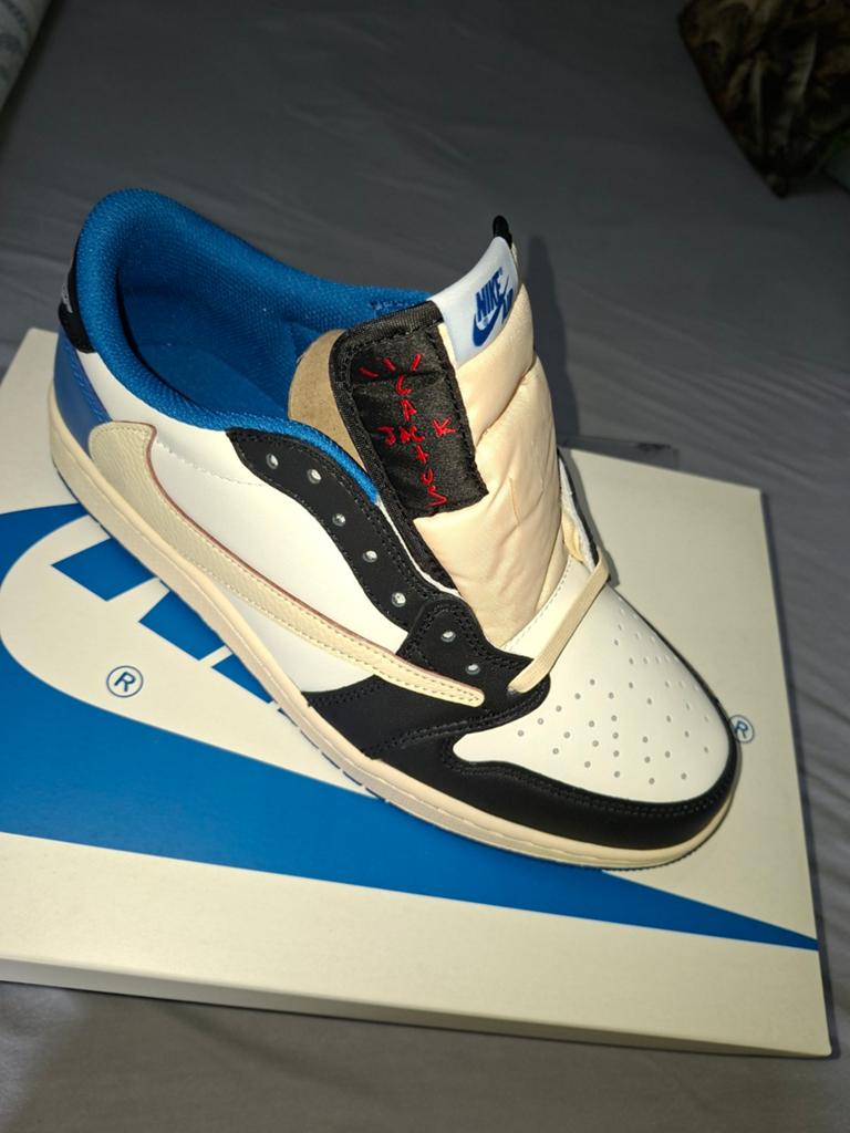 Travis Scott Fragment Jordan 1 Low OG SP Maat 44, Kleding | Heren, Schoenen, Nieuw, Sneakers of Gympen, Zwart, Ophalen of Verzenden