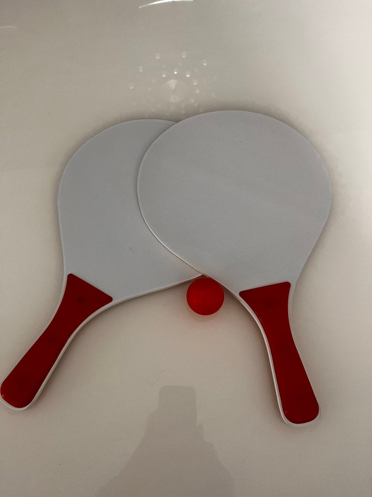 Batjes en balletje voor tafeltennis/strandtennis, Ophalen of Verzenden, Gebruikt, Net, Batje(s) of Balletje(s)