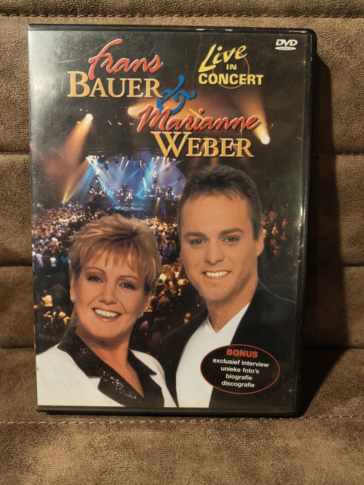 Frans Bauer & Marianne Weber -Live in Concert DVD (Gebruikt), Gebruikt, Inclusief boekje, Alle leeftijden, Concert