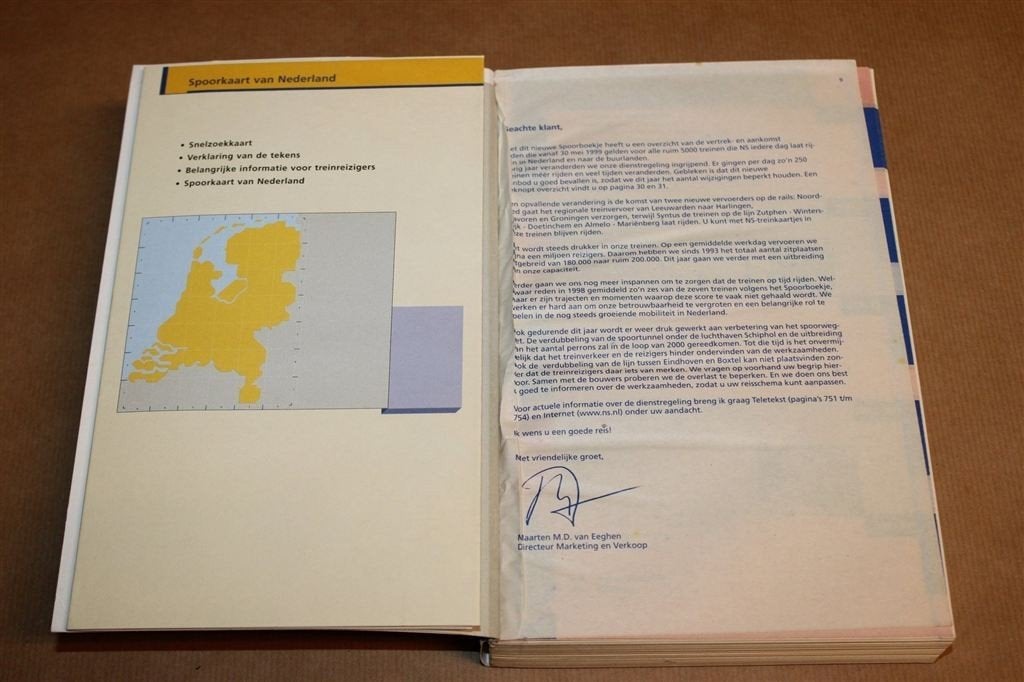 Spoorboekje 1999-2000 — Nederlandse Spoorwegen, Verzamelen, Gebruikt, -, Tram, -