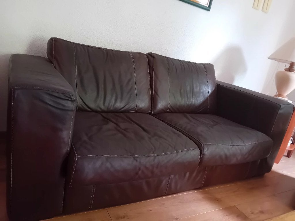 Leren bankstel, Ophalen, Gebruikt, Overige maten, 150 tot 200 cm