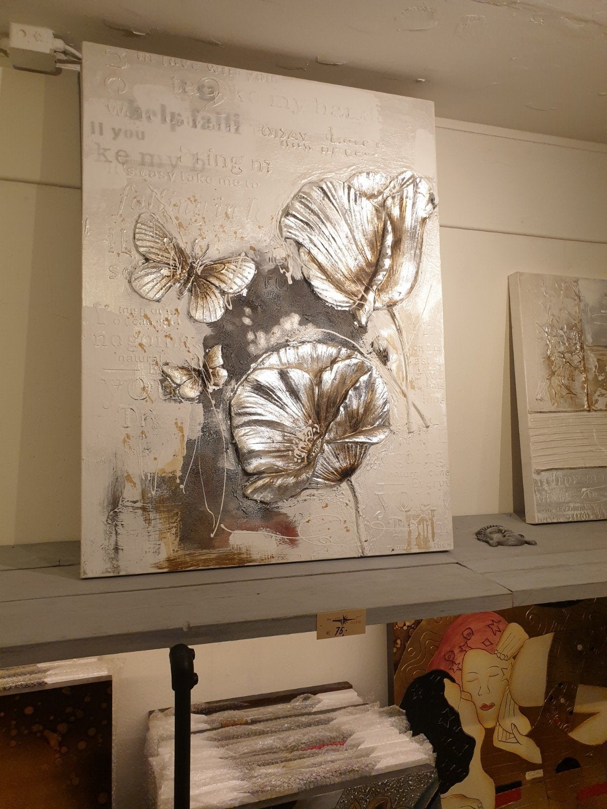 Schilderij handwerk op doek, Antiek en Kunst, Kunst | Schilderijen | Abstract, Ophalen