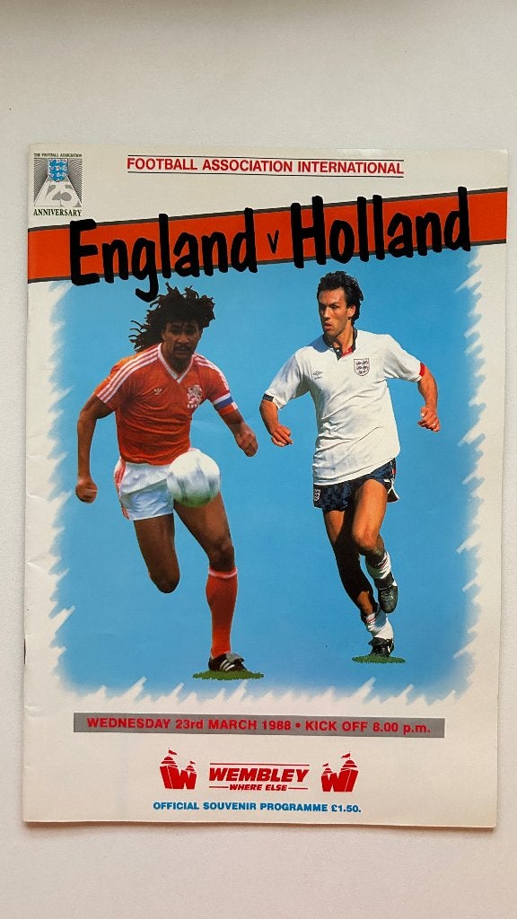 England v Holland 23-03-1988, Ophalen of Verzenden, Zo goed als nieuw, Buitenlandse clubs, Boek of Tijdschrift